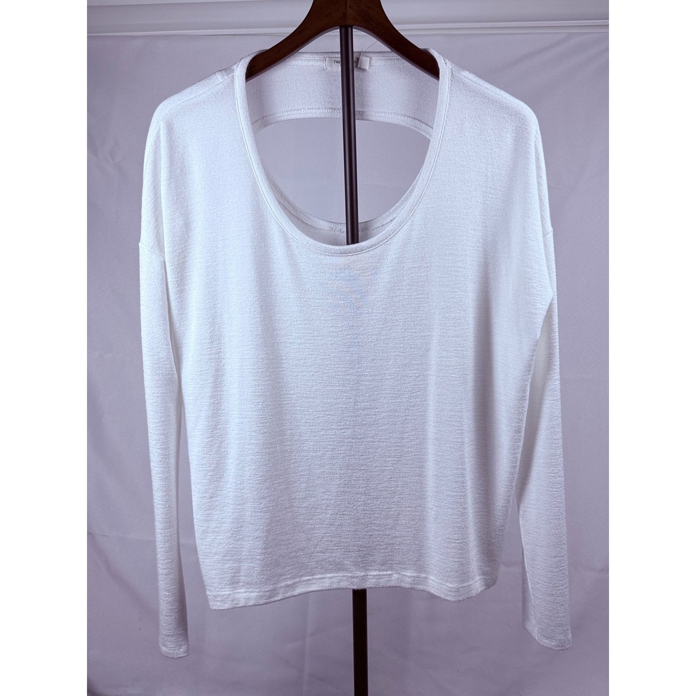 Rag & Bone M White Open Back Long Sleeve Top Downtown Model Off Duty Balletcore